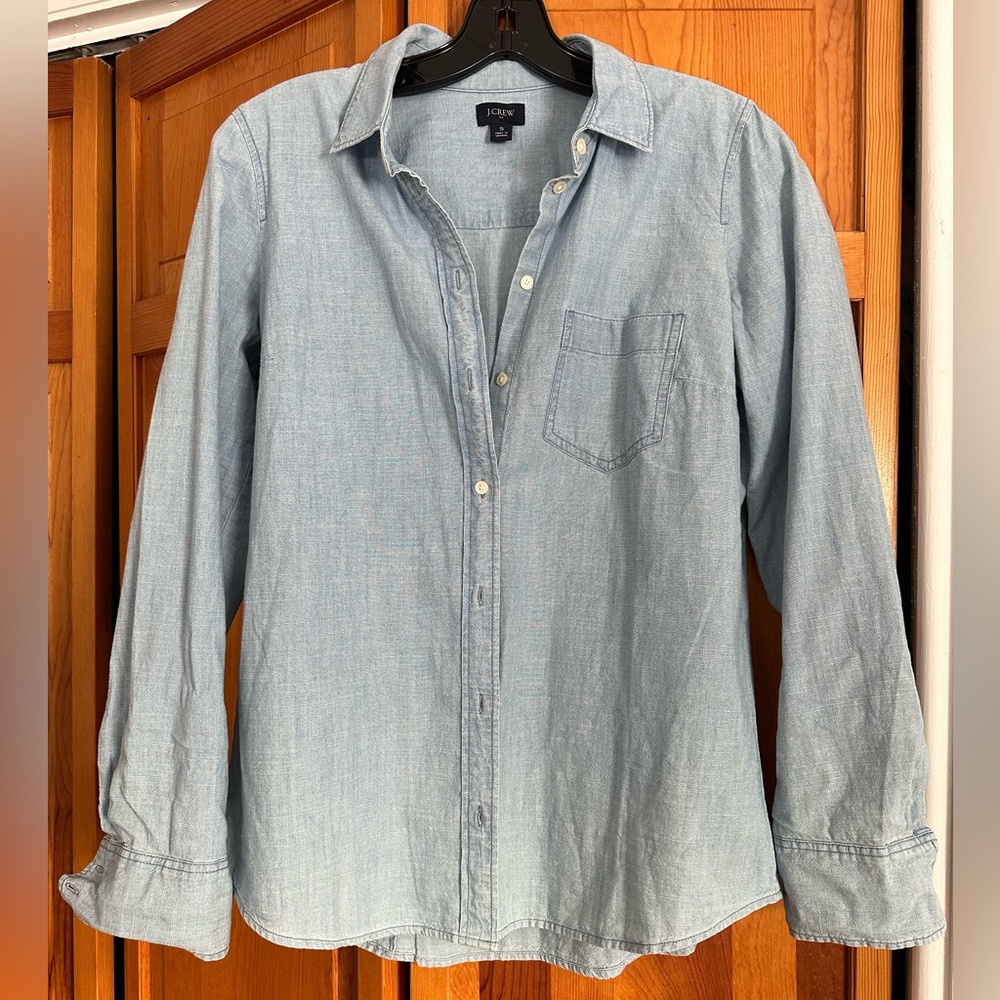 J. Crew Chambray Denim Button-Down